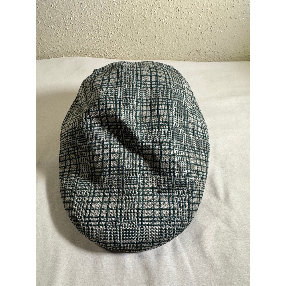 Kangol Jacquard 507 Flat Cap Green Grey Plaid Ivy Driver Hat Large K0980CO NEW